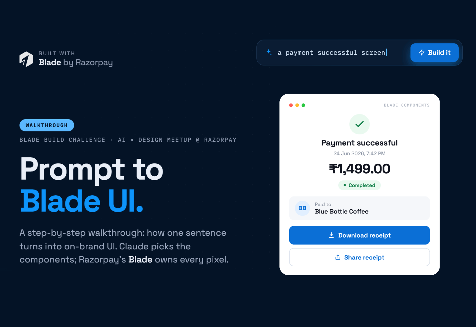 Prompt to Blade UI