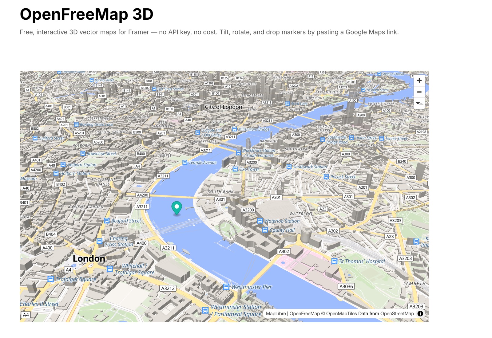 OpenFreeMap 3D